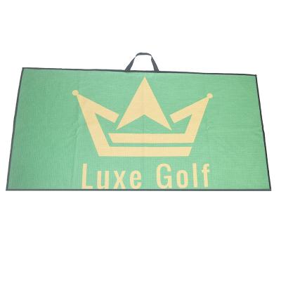 China Open Waffle Microfiber Microfiber Golf Towel With Grommet for sale