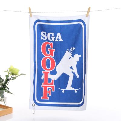 China Absorbent Waffle Microfiber Waffle Cart Microfiber Golf Towels Microfiber Waffle for sale