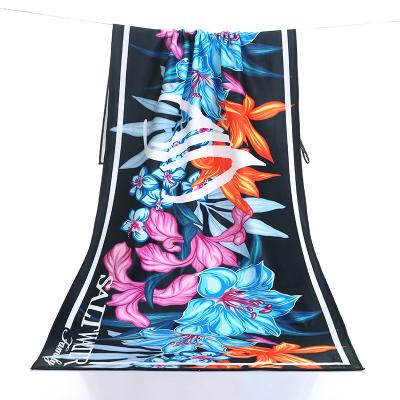 China Sustainable High Quality Custom Printed Cotton Beach Towel Cotton Luxury for sale