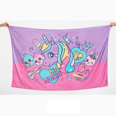 China Anti-bacteria OEM Custom Printing Comfortable Flannel Fleece Kids TV Blankets for sale