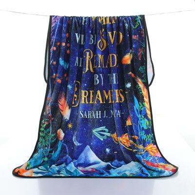 China Custom Printed Anti-bacteria Flannel Fleece Throw Blanket for sale