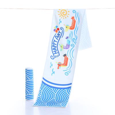 China Viable Custom Digital Sublimation Printing Designer Logo Gym Microfiber Towel for sale