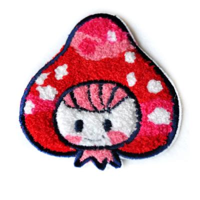 China Low MOQ Viable Cute Personalized Anime Chenille Embroidery Iron Hat Patches for sale