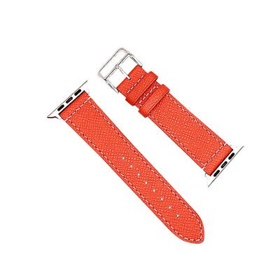 China For Designer Luxury Crazy Horse Suede Leather Watch Strap Orange Blue Leather Watchband for sale