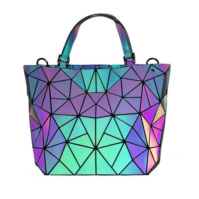 China Amazon Ladies Fashion Summer Geometric Three-piece Handbag Bright Variety Bucket Bag Shoulder Bag for sale