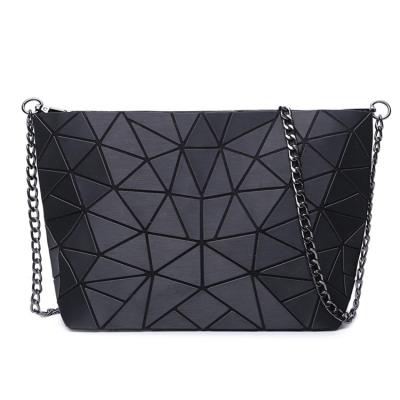 China Korean Daily Used Matte Geometric Shoulder Bag Fashion Diagonal 5*8 Folding Lightweight Rhombus Mini Shoulder Bag for sale