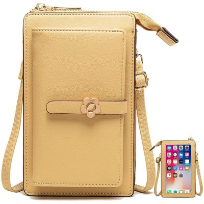 China Custom Fashion Women Vintage Cross - Body Phone Bag Messenger Shoulder Bag Cash Handbag Card Holder Wallet Purse Small for sale