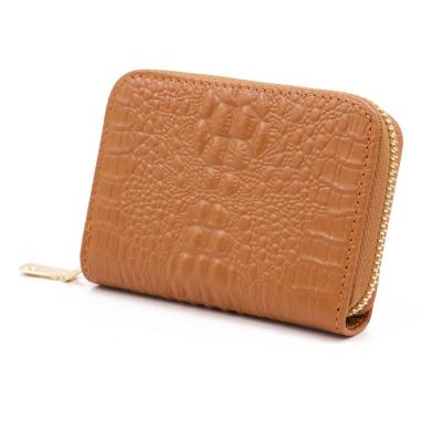 China Fashion Luxury Crocodile Skin Rfid Credit Leather Made Card Holder Minimalist Wallet Genuine Leather for sale