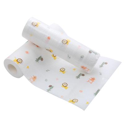 China 25*25cm Viable Non-woven Cloth Non-Stick Household Cloth Household Cloths Disposable Cleaning Cloths Roll for sale