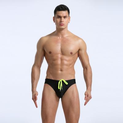 China Breathable Business Opportunities Fashion New Pure Color Seamless Beach Shorts Men's Swimwear Briefs for sale