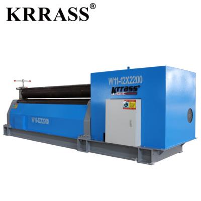 China Krrass Brand metal Rolling Sheet Machine for sale 3 roller plate bending Te koop