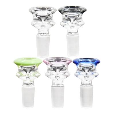 China High Quality 14mm Glass Heavy Smoking Bowl 18mm Colored Joint Oil Rig Tobacco Hookah Bowl Wholesale Handmade for sale