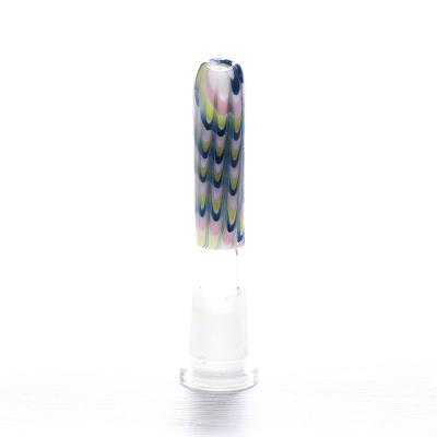 China Custom Glass Downstem Glass Pipe Stem Female Adapter 14-18mm For Smoking Pipe Glass Bowl Accessories for sale