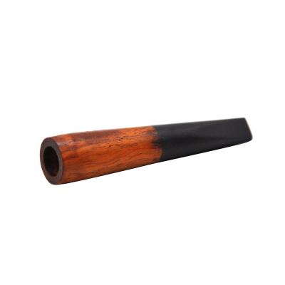 China Wholesale Wooden Pipe Vintage Mini Smoking Cigarette Holder Portable Single Bamboo Wood Pipe for sale