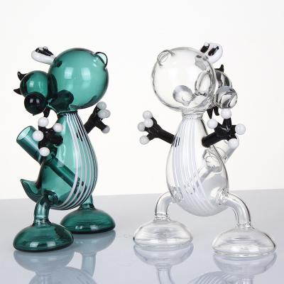 China Creative Herb Tobacco Animal Glass Hand Dry Pipe Creative Hand Smoking Glass Smoke Pipes Vintage Hand Pipe for sale