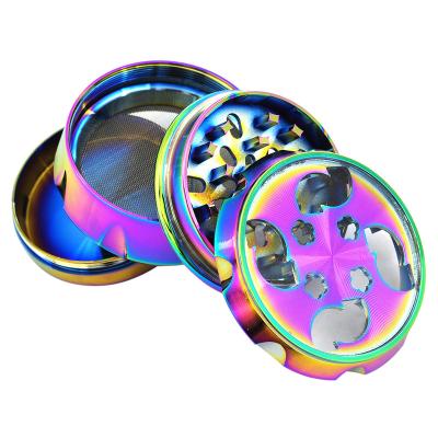 China Modern Colorful Metal Herbal Smoking Accessories 4 Layer 63mm Herb Smoke Grinder for sale