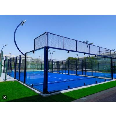 China Durable and Delicate Faither Supply high quality fashion Disassemble Double Panoramic Padel Tennis Court for sale