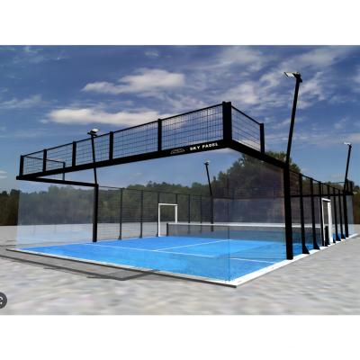 China Durable and Delicate 2022 Faither Supply  Professional  high quality  super class double  Paddle  Tennis Court Panoramic for sale