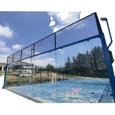 China Durable and Delicate Faither supply  high quality Double paddle court Padel Tennis Court Panoramic for sale