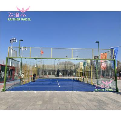 China Durable and Delicate Faither factory supply  top quality Professional Double Paddle  Tennis Court Panoramic for sale