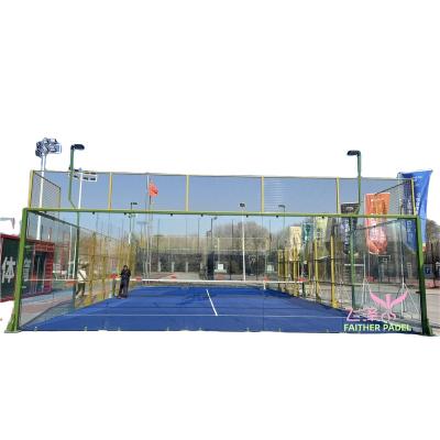 China Durable and Delicate Double Panoramic Factory Supply Wholesale high quality Padel Tennis Court for sale