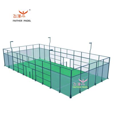 China Durable and Delicate Faither padel factory Supply high quality all 4 meters high 2022 new design double paddle tennis court construction reinforced for sale