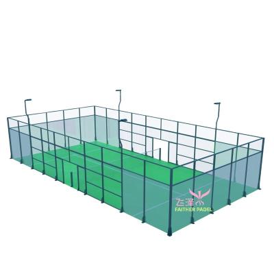 China Durable and Delicate Faither Supply professional all 4 meters high panoramic view double paddle tennis court padel court for sale