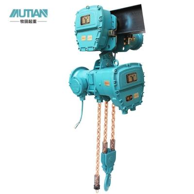 China Customized Hot Sale Factory Lifting Goods Chain Block Hoist Electric Explosion-proof Non-sparking Supply for sale