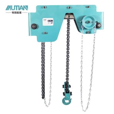 China Lightweight mutian type lifting clear hand chain hoist MSAC manganese steel hook chain hoist super low lifting tools for sale