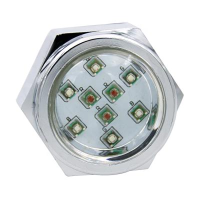 China 27W RGB LED Underwater Lighting Boat Drain Plug Light D 30 x H 40mm (1.18