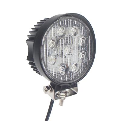 China LANDSCAPE 27w LED Work Light For Car Truck Accessory Offroad Square 10-30V 9LED Round for sale