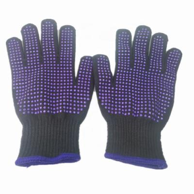 China Protective Hand Dye Black PVC Dotted Cotton Work Gloves Warehouse Work Glove for sale