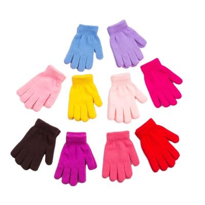 China Comfortable winter gloves thickened half finger coral wool knit winter gloves for kids cartoon children gloves for sale