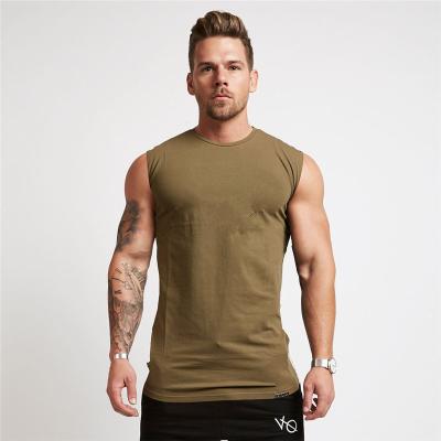 China Wholesale OEM Breathable Cheap Cotton Vest Men Gym Customized White Tank Tops For Men's Fit for sale