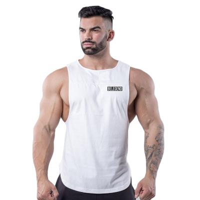 China New Latest Collection Breathable Product Cotton Solid Seamless White Tank Top Gym Shirt Tank Tops for sale