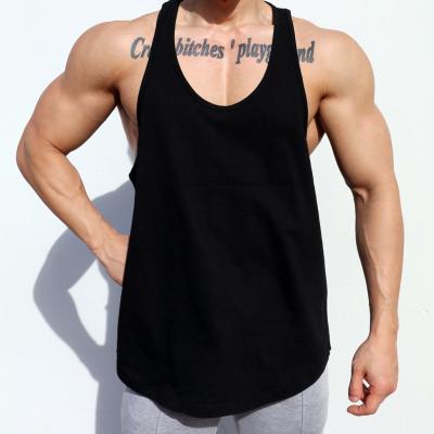 China Real Direct Selling Breathable Solid 100% Cotton Men's Tank Stringer Tank Top Custom Made Wholesale Top for sale