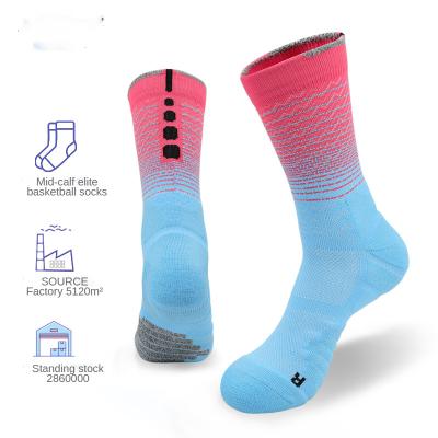 China New Arrival Custom Color Elite Basketball Socks Wholesale Logo Sports Men's High Quality Socks Breathable for sale