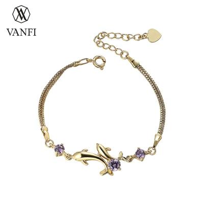 China FASHIONABLE VANFI Gold Plated Women Dolphin Bracelets for sale