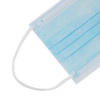 China Earloop Face Mask Disposable Flat Face Mask Adult Blue Fabric For Face Masks for sale