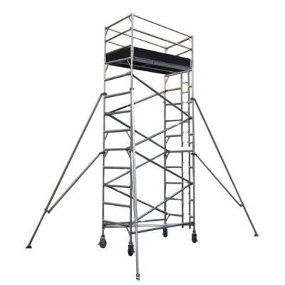 China Modern Full Ladder Movable 12m Aluminum Tower Scaffolding 6m Construction Scaffolding Price Rolling Building for sale