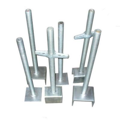 China Traditional Galvanized Ringlock Scaffolding Accessories Building Base Screw Jack For Sale for sale