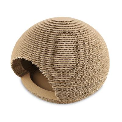 China Corrugated Spherical Spherical Claw Board Scratch Board Cat Man Star Meow House Cat Paper Corrugated Grinding Toy for sale