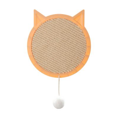 China Sisal+plastic type wear-resistant non-chip protection cat scratch board pet cat scratch board cat suction cup grinding products for sale