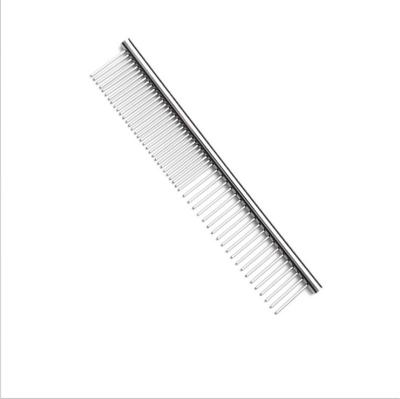 China Stainless Steel Pet Comb Beauty Row Comb Dog Brush Pet Supplies Straight Teddy King Dog Comb for sale