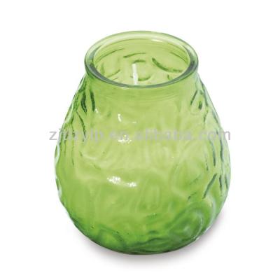 China Scented Wholesale Manufacture Citronella Green Color High Quality Custom Glass Jar Candle for sale