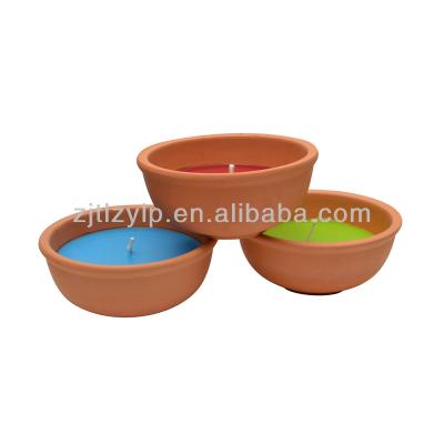 China Scented Mosquito Repellent Citronella Outdoor Candles In Terracotta Jar for sale