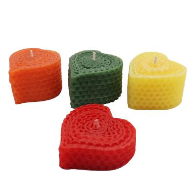 China Valentine's Day Most Popular New Product Handwork 100% Natural Beeswax Candle For Valentine's Day for sale