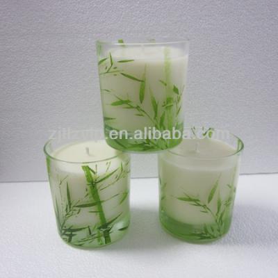 China Hot Selling Promotional Scented Scented Soy Wax Candles In Glass Holder for sale