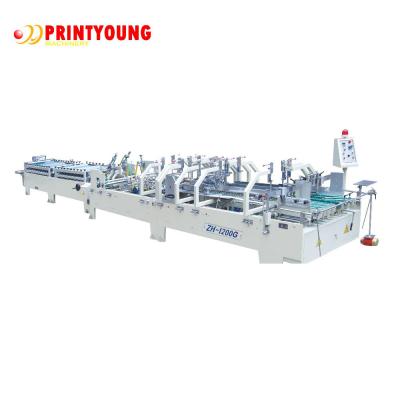 China Fully Automatic 280m/Min Carton Folder Gluer Box Making Machine 6kw for sale