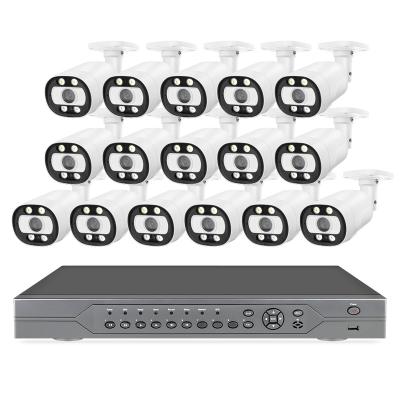 China Integrated Siren 16Channel 5MP POE Security Camera System H.265 AI POE IP Camera P2P Face Detection Video Surveillance Kit for sale